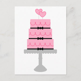 Personalized Pink Cake Postcard