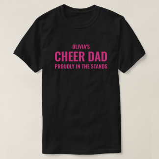 Personalized Pink Cheer Dad for Men Custom Gift T-Shirt