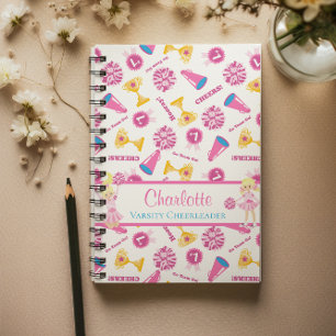 Personalized Pink Cheerleader Megaphone Notebook