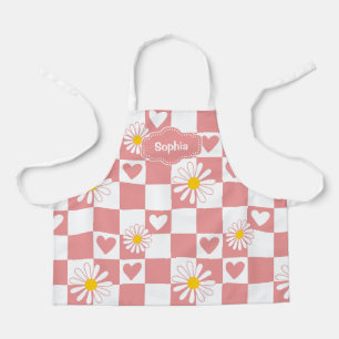 Personalized Pink Chequered Apron