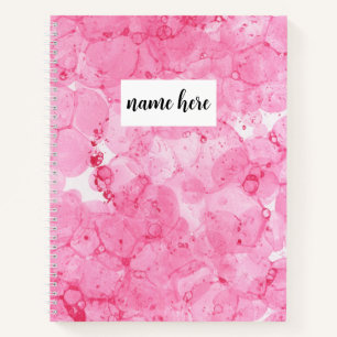 Personalized Pink College Ruled Notebook