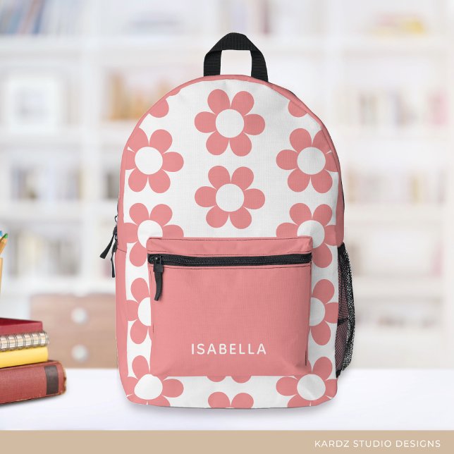 Personalized Pink Daisy Girl Backpack (Creator Uploaded)
