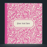 Personalized Pink Damask Pattern Binder<br><div class="desc">A romantic pink damask pattern binder for organizing your wedding details</div>