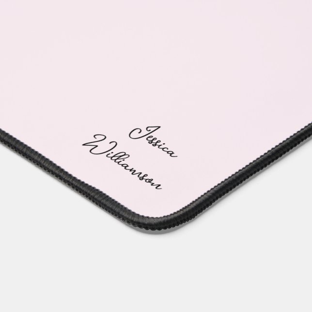 Personalized Pink Desk Mat with Custom Name (Corner)