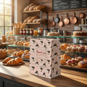 Personalized Pink Dessert Business Gift Bag