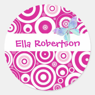 Personalized Pink Dot Name Label
