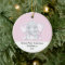 Personalized Pink Elephant Babys First Christmas