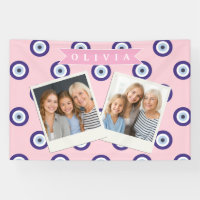 Personalized Pink Evil Eye Pattern Gifts With Name