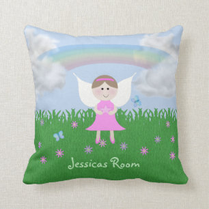 Personalized Pink Fairy Kids Pillow