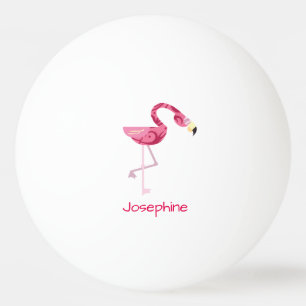 Personalized Pink Flamingo Bird Ping Pong Ball