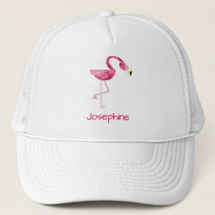 Personalized Pink Flamingo Bird Trucker Hat