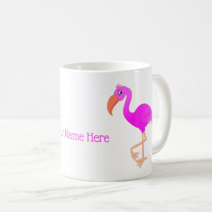 Personalized Pink Flamingo Mug with Custom Name