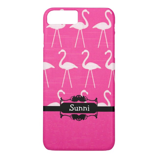Personalized Pink Flamingo Phone Case (Back)