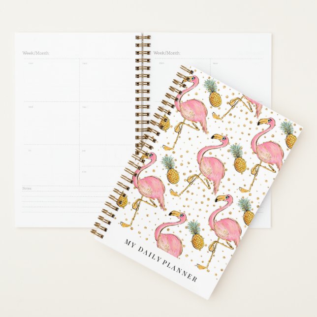 Personalized Pink Flamingo Planner (Display)