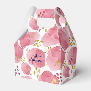 Personalized Pink Floral Gift Box – Custom Name Bl