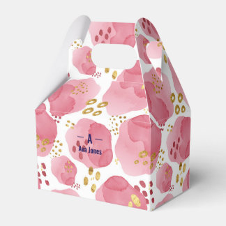 Personalized Pink Floral Gift Box – Custom Name Bl