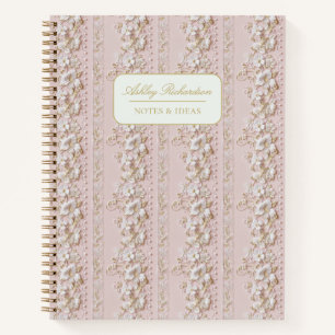 Personalized Pink Floral Notebook