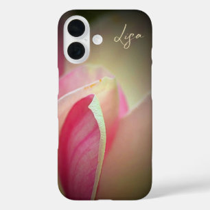 Personalized Pink Flower Apple iPhone Case