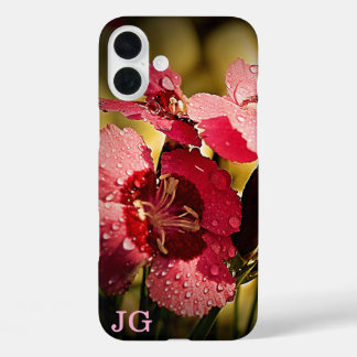 Personalized Pink Flower Apple iPhone Case