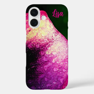 Personalized Pink Flower Apple iPhone Case