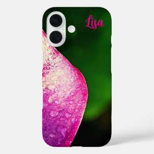 Personalized Pink Flower Apple iPhone Case