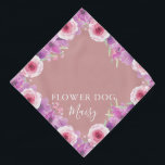 Personalized Pink Flower Dog Pet Wedding Bandana<br><div class="desc">A super cute floral wedding bandana you can personalize with your dog's name. Designed by Thisisnotme©</div>