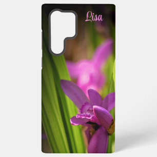 Personalized Pink Flower Samsung Case