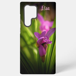 Personalized Pink Flower Samsung Case