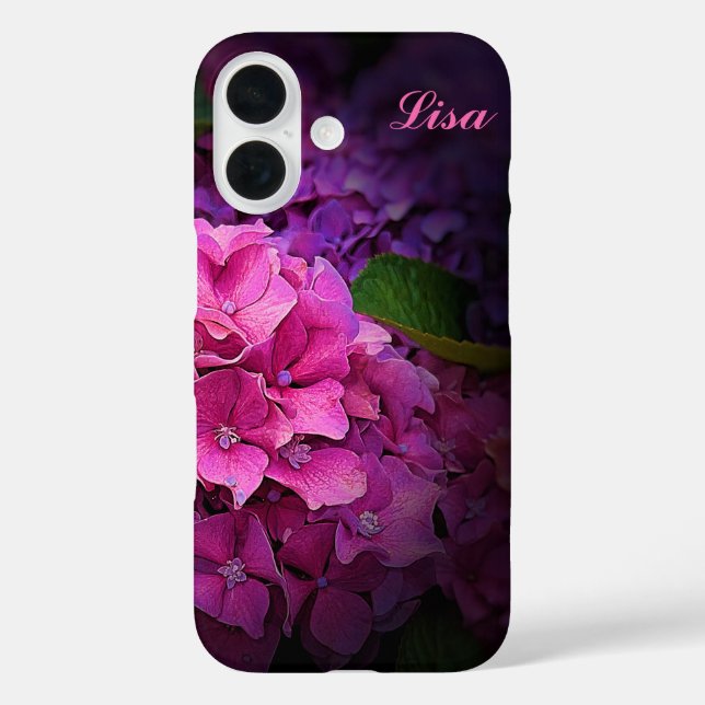 Personalized Pink Flower Sturdy iPhone Case (Back)