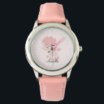 Personalized Pink French Poodle Watch<br><div class="desc">This adorable watch features a sweet pink french poodle puppy and can be personalized with your little girl's name, monogram, or any text of your choice for a sweet custom gift.</div>