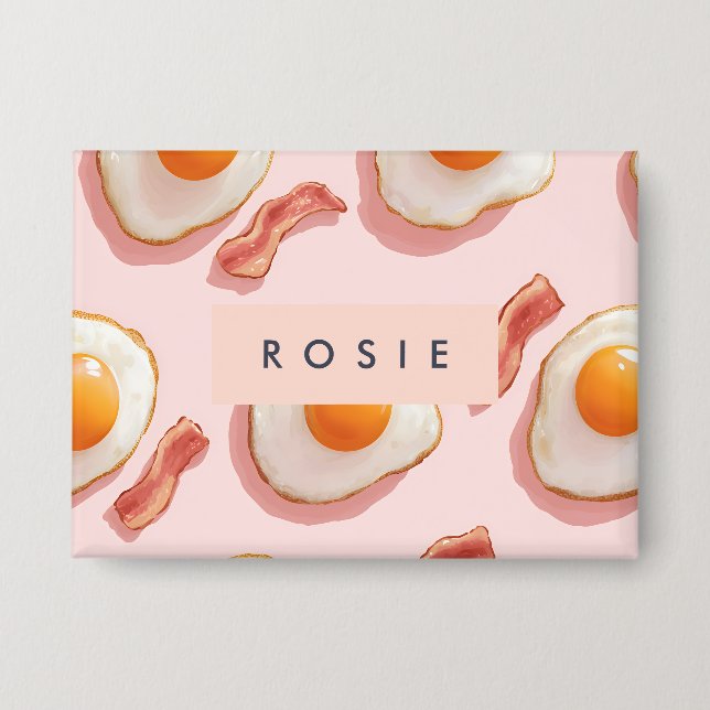 Personalized Pink Fried Eggs and Bacon Pattern (Front)