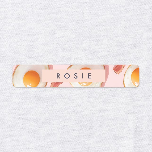 Personalized Pink Fried Eggs and Bacon Pattern (Design 1)