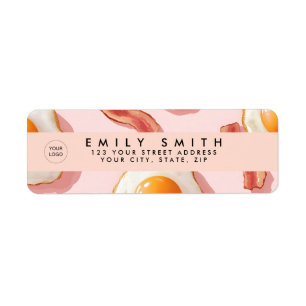 Personalized Pink Fried Eggs and Bacon Pattern