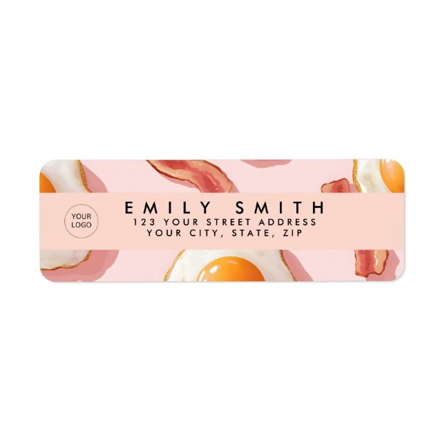 Personalized Pink Fried Eggs and Bacon Pattern (Front)