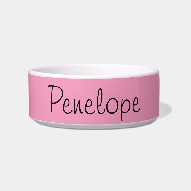 Personalized Pink Girl Bowl (Front)
