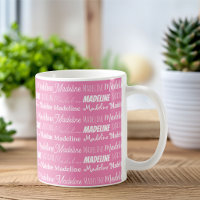 Personalized Pink Girls Name Collage Cute
