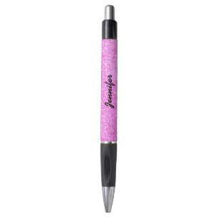 PERSONALIZED Pink GIRLY GLITTER WITH NAME Pen