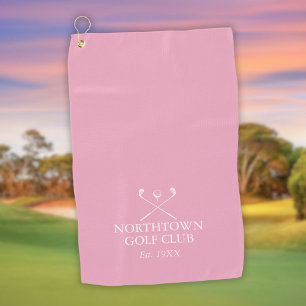 Personalized Pink Golf Club Name Towel