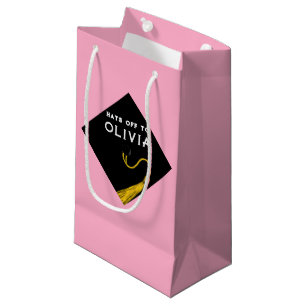 Personalized Pink Graduation Medium Gift Bag