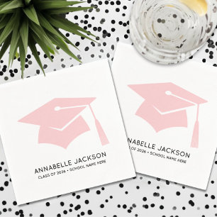 Personalized Pink Graduation Napkin