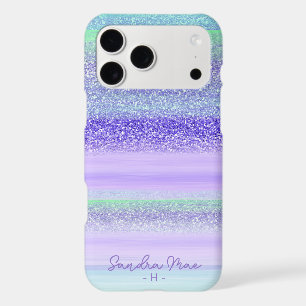 Personalized Pink Green Blue Purple Stripe Art