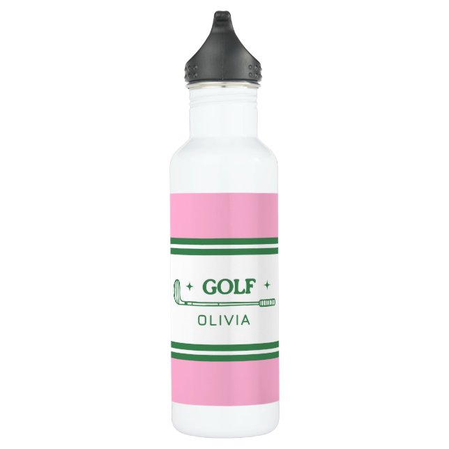Personalized Pink & Green Golf Custom 710 Ml Water Bottle (Right)