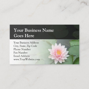 Personalized Pink/Green Lily Pad Business Card