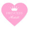 Personalized pink heart baby shower stickers