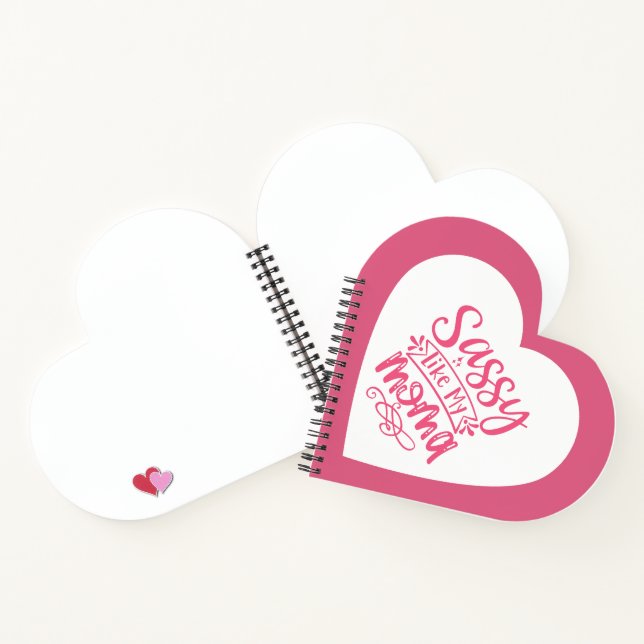 Personalized Pink heart Spiral Notebook (Inside)