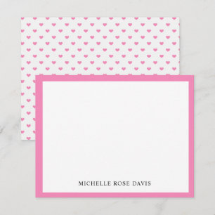 Personalized Pink Hearts Card