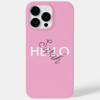 Personalized Pink "Hello" Phone Case with Custom