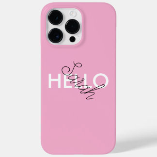Personalized Pink "Hello" Phone Case with Custom