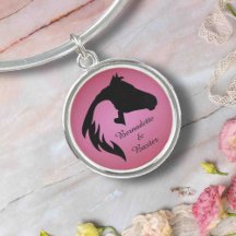 Personalized Pink Horse and Owner Name