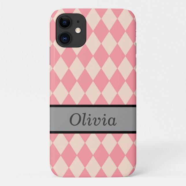Personalized Pink iPhone Case For All Models (Back)